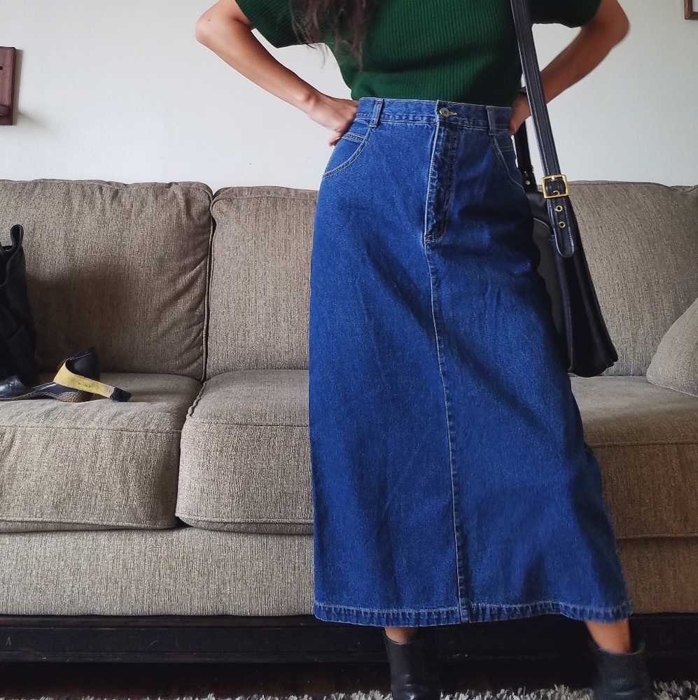 Gloria Vanderbilt Denim Midi/Maxi Skirt